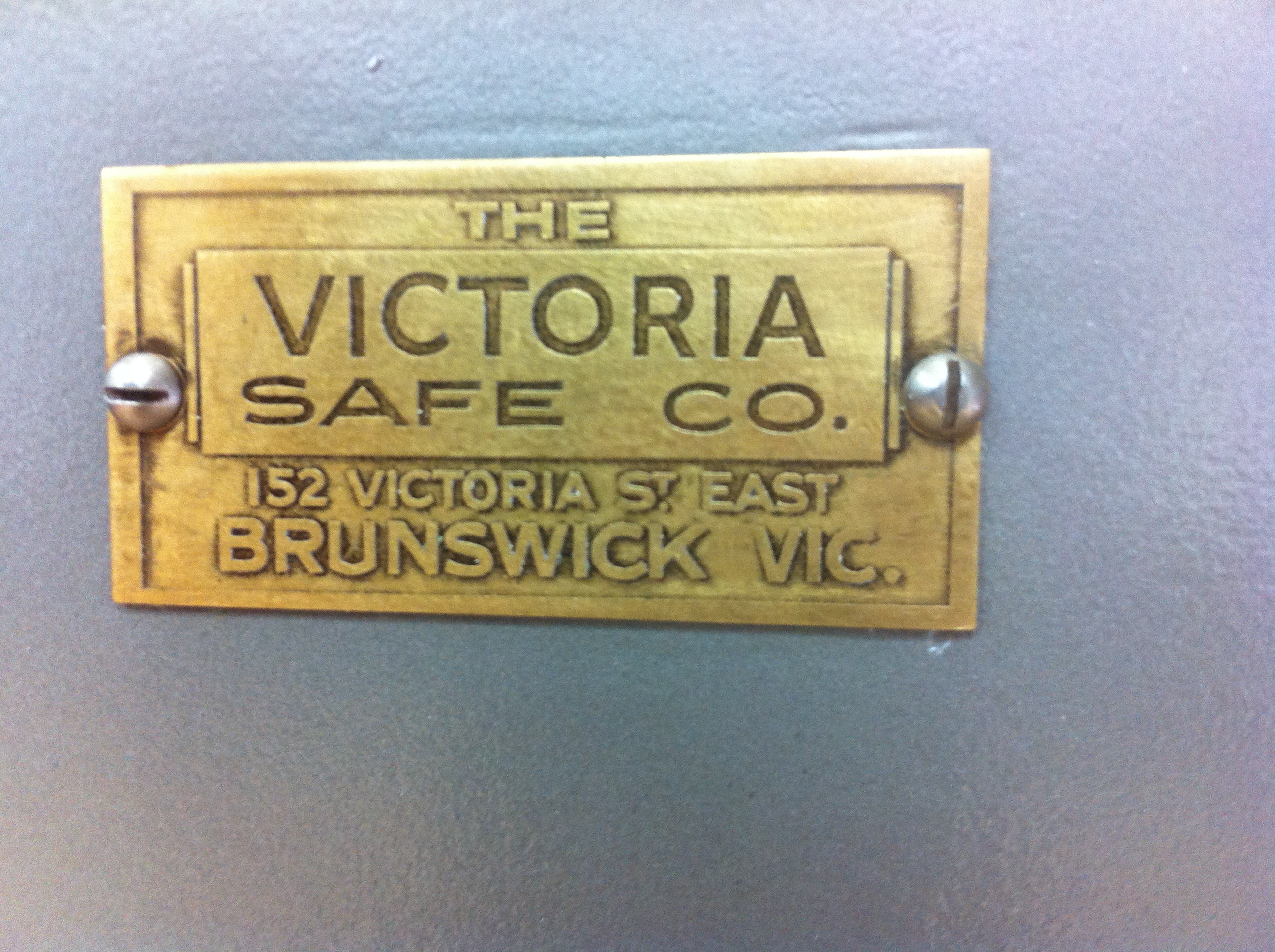 Victoria Safe Co. Brunswick. Vic